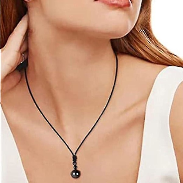 Magnetoterapi Obsidian Halsband - Regnbågs Obsidian Halsband Regnbågs Obsidian Pärla Hänge, Magnetot