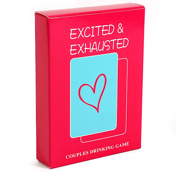 EXCITED & EXHAUSTED Parspel Älskare Drickspel Önskekort Fyllare Alla hjärtans dag Vuxenspel