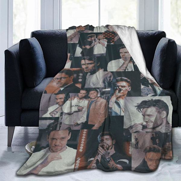 .Liam Music Payne Peitto Heitto Flanelli Peitot Sänky Peitto Kaikille Kausi Koti Sisustus Huone Sisustus 50\"x40\"-Musta-40\"x30\"