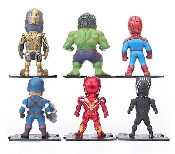 6-pakks Marvel Avengers Heltefigurer 7-8 cm