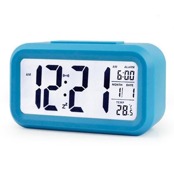 Klocka Bakgrundsbelysning Snooze Mute Led Digital Alarm Kalender Desktop Elektronisk Bakgrundsbelysning Bord Bordsklocka