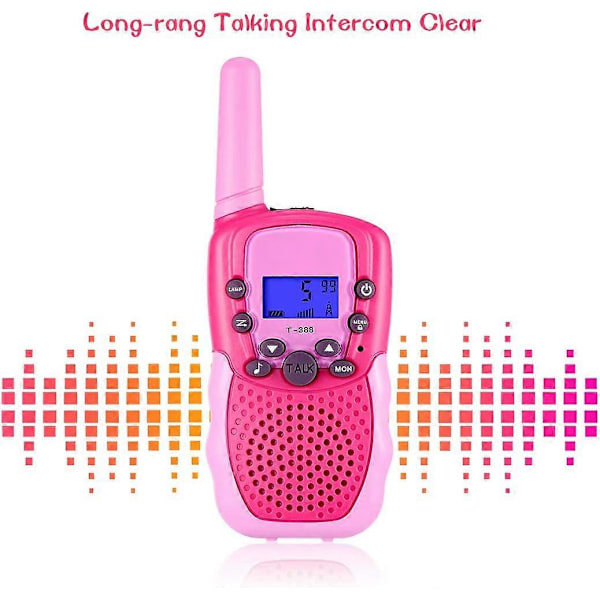 Leksaker för flickor och pojkar 3-12 år, Walkie Talkies för barn 22 kanaler 2-vägs radioleksak med bakgrundsbelyst LCD-ficklampa, 3 mils räckvidd för utomhus, camping