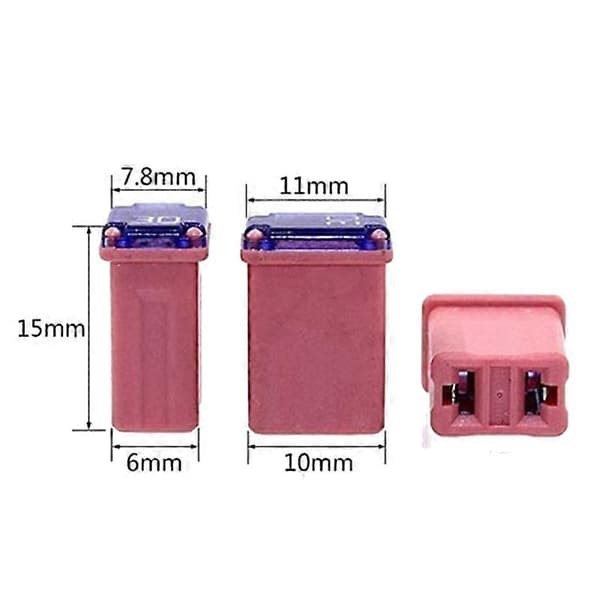 10 st 20Amp 30Amp Miniatyr Box Säkringar FMM MCASE Typ (\"Långsam\")