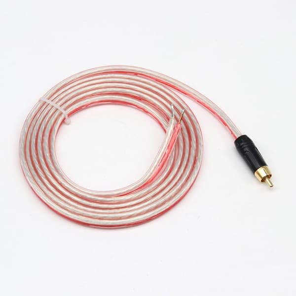 Udskiftningsreparation Højttaler Bare Tråd Kabel 5ft Med RCA Stik Til Afskallede Ender
