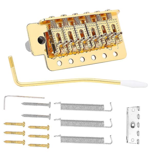 Gold ST Gitarre Tremolo System - Roller Single Locking Vibrato Bridge Tailpiece