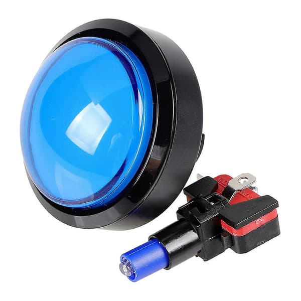 5X Arcade Knapper 60mm Kuppel 2.36 Tommer LED Trykknap med -Switch til Arcade Maskine Konsol