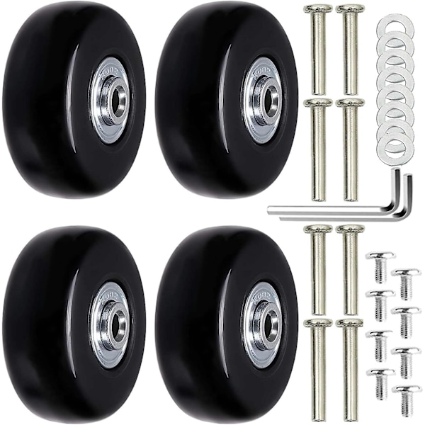 4 stk. Kuffert Udskiftningshjul Kuffert Hjul Udskiftning Kuffert Hjul Universal Bagage Aksler og Ruller Udskiftning Ruller Reparation til Bagage