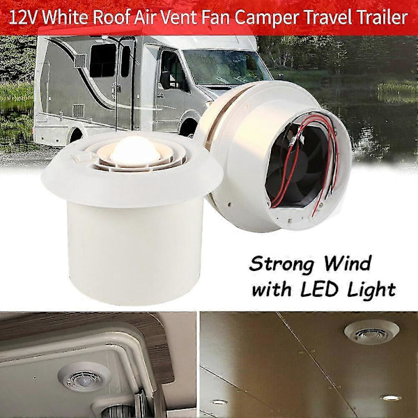 12V RV Takventilationsfläkt med LED-ljus för Husbilssläp