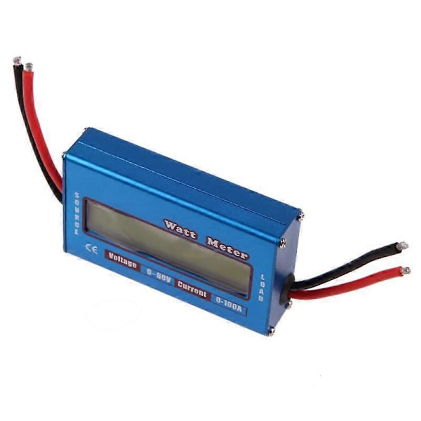 Digital Wattmeter Wattmätare Strömmätare DC 60V 100A Balans Spänning Batteri Checker