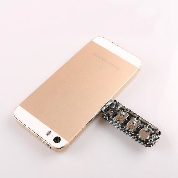 6-fack SIM-kortsadapter Multi-sim-kortläsare för iPhone 5/6/7/8/x