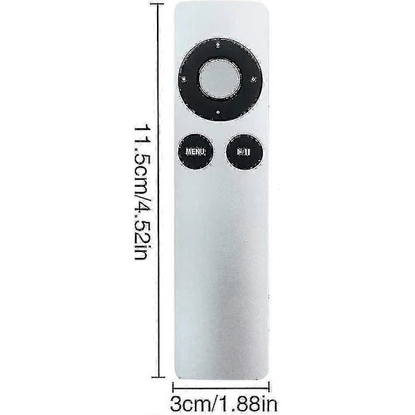 Ersättningsfjärrkontroll för Apple TV för Apple TV 1 2 3 4 A1156 A1427 A1469 A1378 Apple Tv2 Tv3 - Apl Tv Mc377ll/a Fjärrkontroll Tillverkad Av Plast (ej Original) Xi