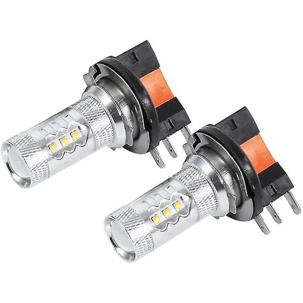 H15 LED Pærer, 2 stk. Hid Hvid 80W H15 LED Pærer H15 Daglys Lampe Til Daglys Lampe