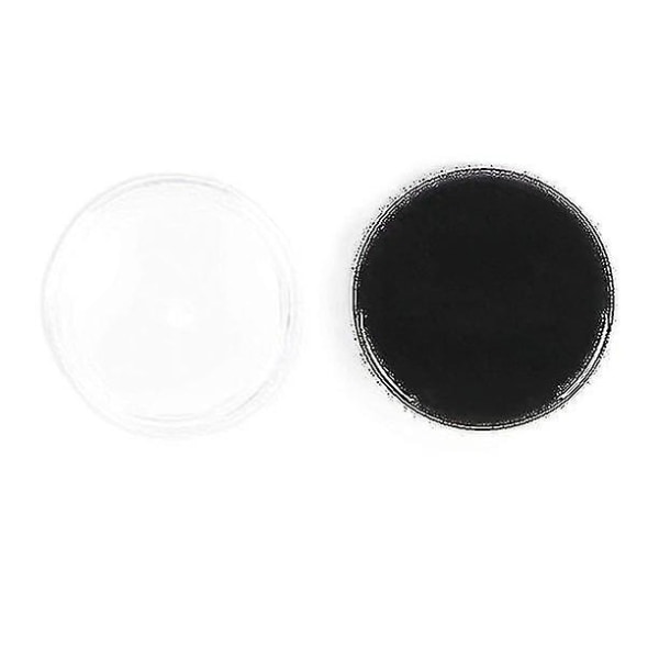 60-pack små plastburkar med svarta lock, etiketter ingår, 3 ml vardera Zekai