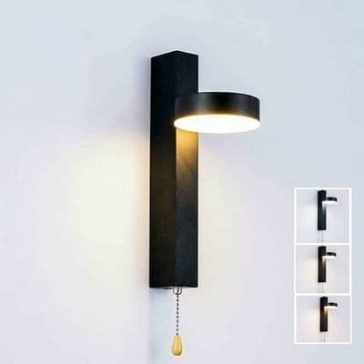 LED-vägglampa - BF - 9W - Valbar trefärg - 360° vridströmbrytare - Samtida design YYV