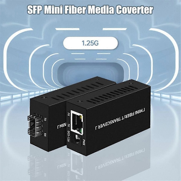 RJ45 Fiber Optisk Transceiver Gigabit SFP Single-Mode Single Fiber 1.25G Transceiver 100/1000M Fiber