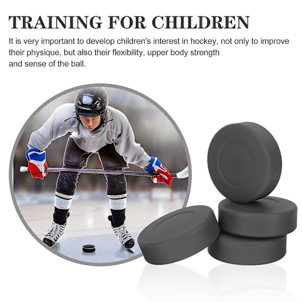 4 st Lacrosse-tillbehör Gummi Hockey Puck Golvhockey Puckar Hockey Träningstillbehör Sport Hockeydelar-FCY