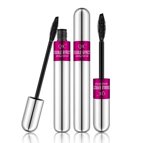 Mascara 2 i 1 Mascara 5X Længere Kosmetik Til Naturlig Forlængelse Og Fortykkelse Ingen Klumper 4D Silkefiber Mascara Udsalg