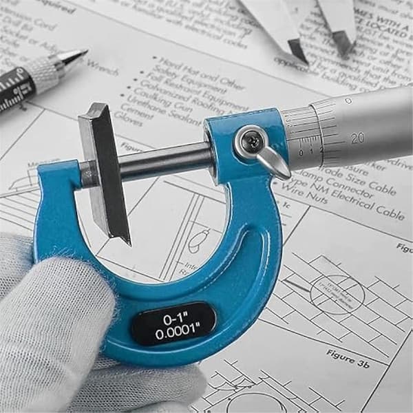 Udvendig Mikrometer, 0-1 Tomme Mekaniker Mikrometer, 0,0001 Tomme Graduering Mikrometer Sæt, Præcision Mikro