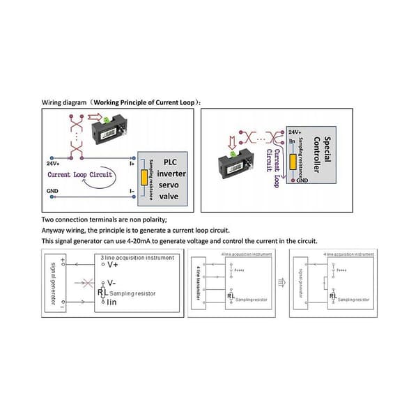 Ny 2-trådet 4-20mA Strømsignalgenerator Panelmonteret Strømsløjfegenerator 4 Til 20mA Simulator