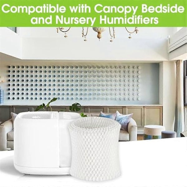 8 kpl Ilmankostuttimen suodattimia Canopy Bedside -malliin, korvaavat suodattimet Canopy Bedside -ilmankostuttimiin, puu