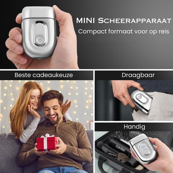 Minibarbermaskin for menn - Elektrisk barbermaskin og trimmer - Hodebarbermaskin