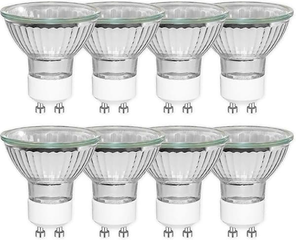 8 stk. Gu10 35w Halogen Reflektorpærer, Dimbar Spotlight, varmhvit 2700k