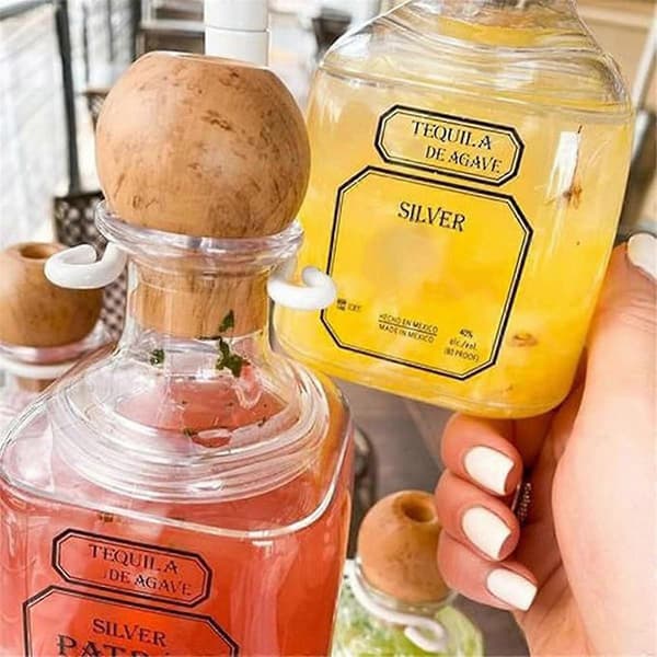 Mini Tequila -pullot, tyhjät viinipullot, muoviset viinipullot juomiseen, Mini Tequila -pullot fo