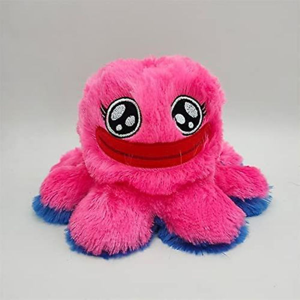 2 i 1 Huggy Wuggy Plysch Kawaii Vändbar Plysch Söt Gosedjur Blå Mjuk Leksak Fyllning Små Handgjorda Gosedjur Litten Mood Plysch Natu
