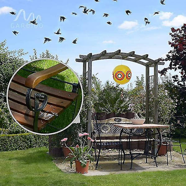 2 Skremmeballonger Anti-duer, Fugler, Hegre, Skjærer, Vipe Og Spurv, () 600 Mm, / Gul