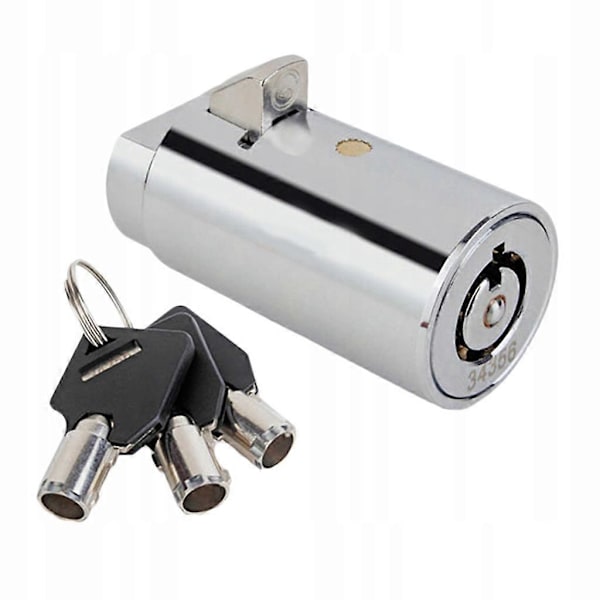 Lås og nøgle til automat, krom