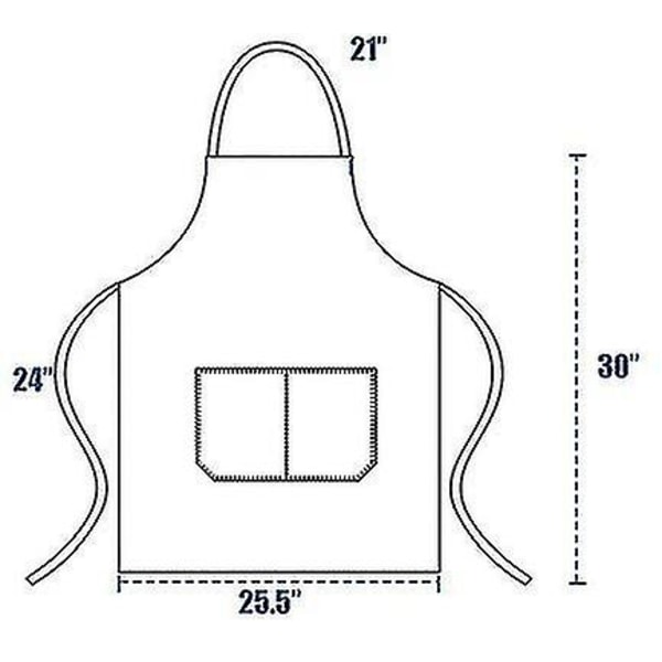 12 Pakk Enkle Bib Forklær Med 2 Lommer - Svart Unisex Kommersiell Forklær Bulk