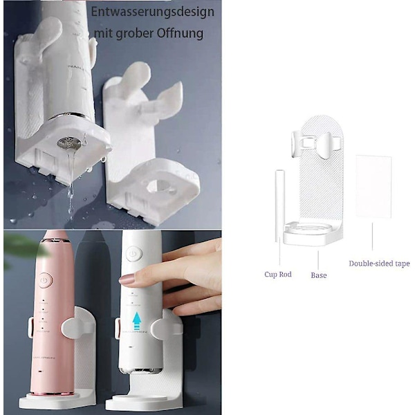 Tandborsthållare, 4 tandborsthållare, tandborsthållare vägg
