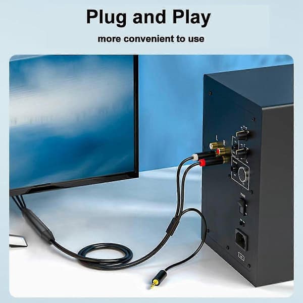 Digital til Analog Lydkonverteringskabel, Digital SPDIF/Optisk & Koaksial til Analog L/R RCA Lydkabel til //TV