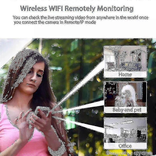 Trådløst IP-kamera 1080P HD Mini kamera med nattesyn til fjernovervågning - WiFi kamera