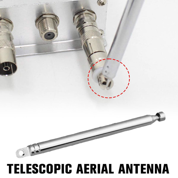 Teleskopisk antenn för TV-radio DAB AM/FM Ersättning 145mm-740mm M8I2