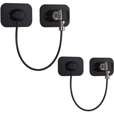 Vindusbegrenser - LARGEIGHT - Pakke med 2 - PVC - Rustfri stålkabel - Barnesikkerhet