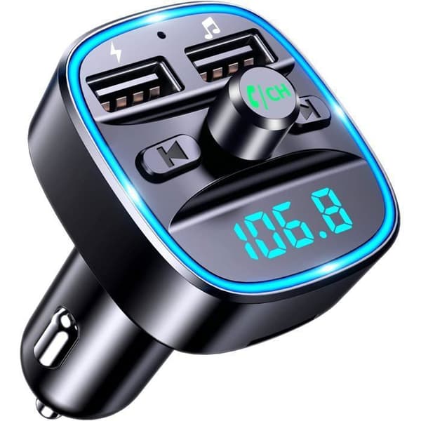Bluetooth Biladapter, FM 5.0, Dobbelt USB, Håndfri, Hurtig Opladning YYV
