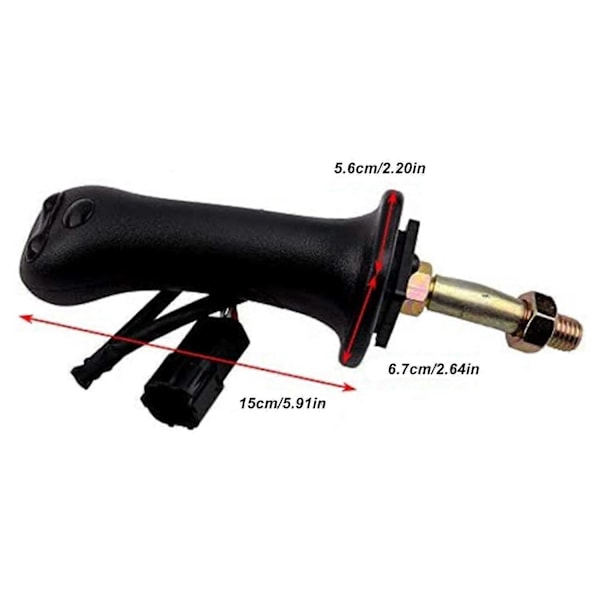 Gravemaskine Joystick Håndtag, 2 Pak 3 Knapper Gravemaskine Joystick Greb med Støvkappe Udskiftning til DH DX150 215 225 300 370-9C