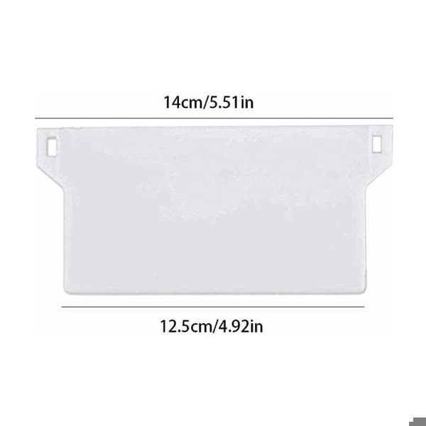 Blyplate - KILEFORMET - 10 stk - Hvit - 125x48mm - Tykkelse 4,8mm