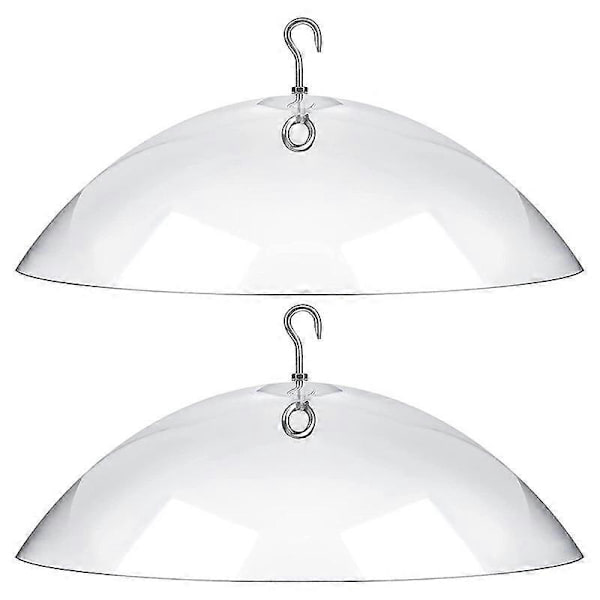 2-pack Fågelfoder Skyddskåpa, Kupol Skyddskåpa, Regnskydd för Hängande Fågelfoder för Trädgård