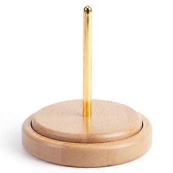 Garnholder i træ til strikning og hækling, spinner
