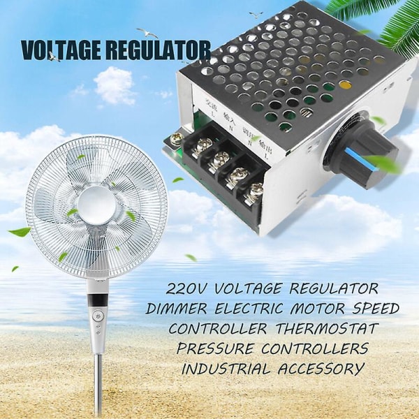 220v AC enfas motorstyrenhet - fläktmotorvarvtalsregulator och tyristortemperaturregulator