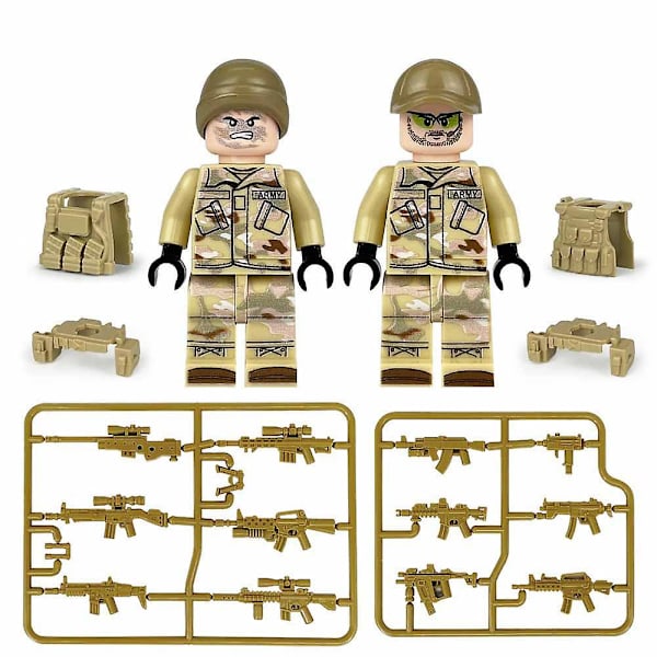 Militär Minifigurer Set, Armé Soldat Byggleksaker, Swat Minifiguren Serie