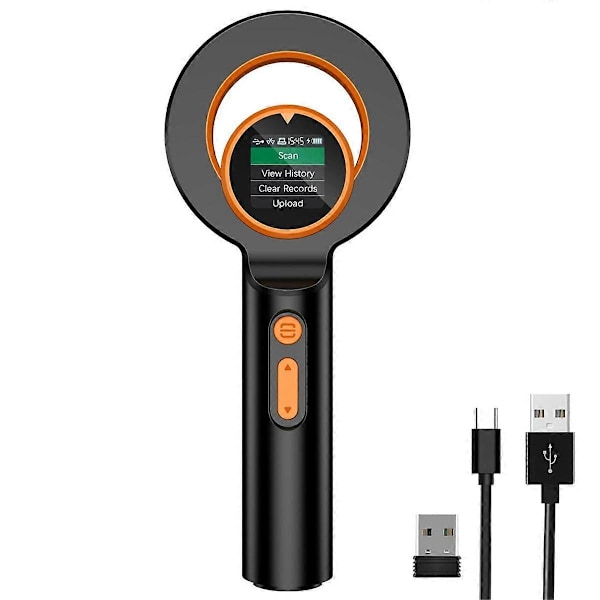 Bluetooth Lemmikkieläinten Mikrosirulukija, 3-in-1 (2,4 GHz langaton + Bluetooth + USB) Eläinten Yleis-Tag Lukija Skanneri, Q40