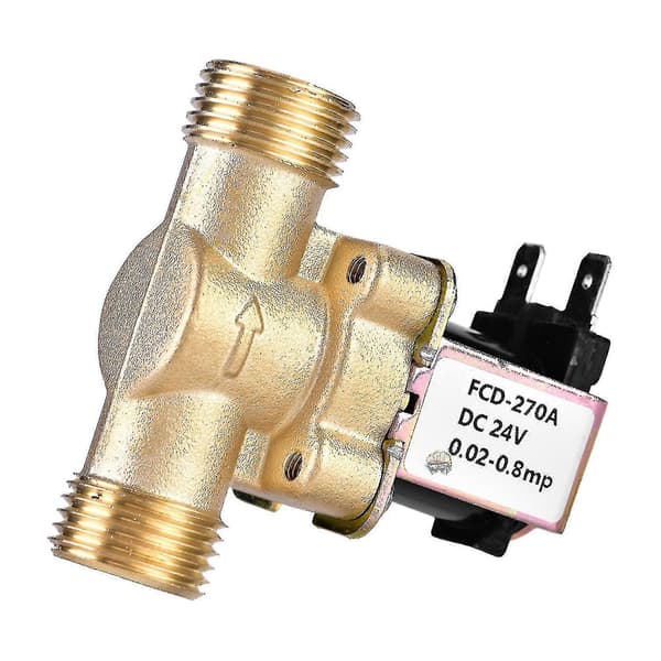 G1/2\" DC 24V Normalt Stängd Elektrisk Magnetventil i Mässing för Vattenkontroll Yw