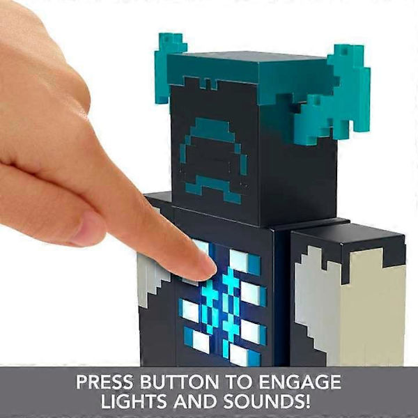 Mattel - Minecraft - Warden leketøy med lys og lyd  [SAMLEOBJekter] Papirdukke USA import