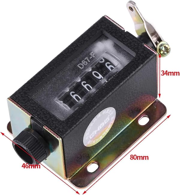 Mini Manuell Mekanisk Teller 5-sifret Teller Aritmometer