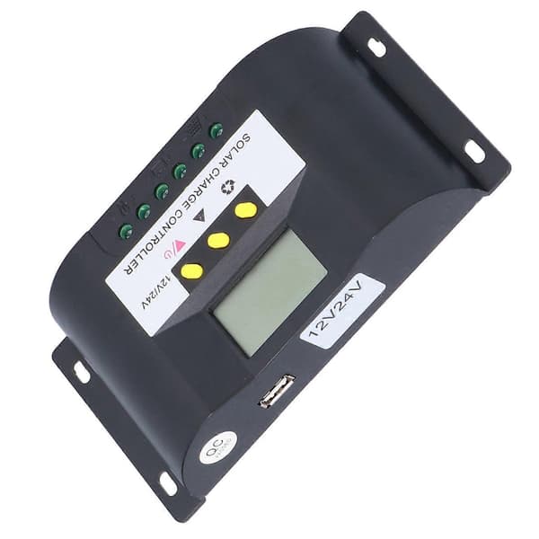 Højkvalitets Smart LCD Display PWM Solar Charge Controller Justerbar Timer