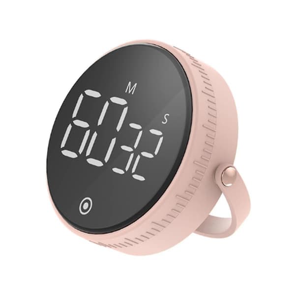 Magnetisk digital timer för köksklocka timer nedräkning stoppur LED bordslarm kök(rosa)