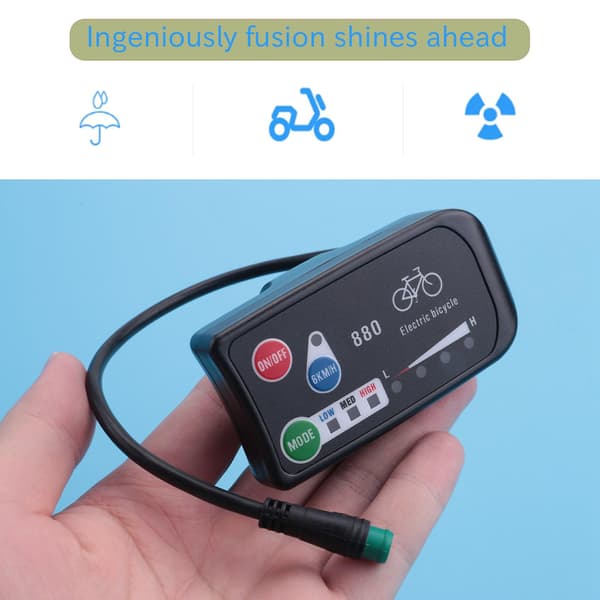 Elektrisk Cykel Display 36v 48v Ebike Ligent Kontrolpanel Lcd Display Led880 Vandtæt Controller